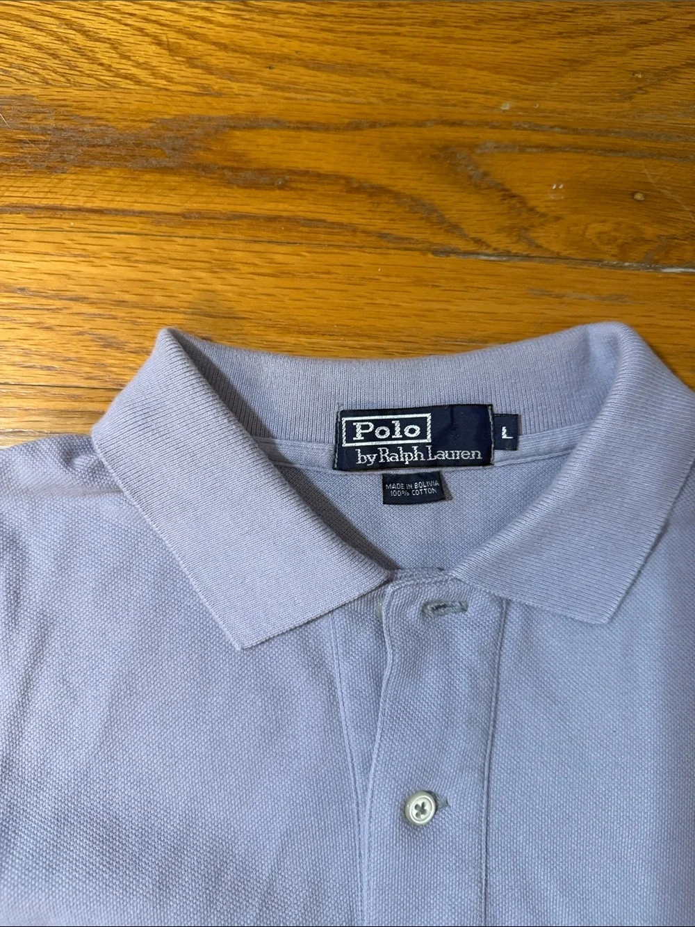 Polo by Ralph Lauren Men's Light Lavender Polo Shirt with Embroidered Pony